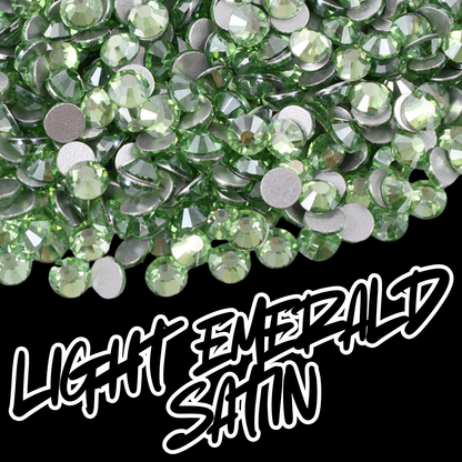 284 Lt.Emerald Satin - Premium Rhinestones