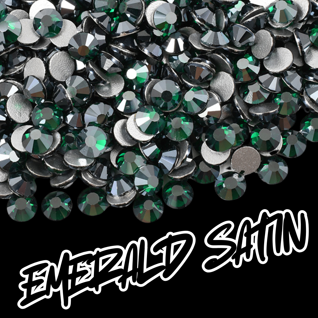 287 Emerald Satin - Premium Rhinestones