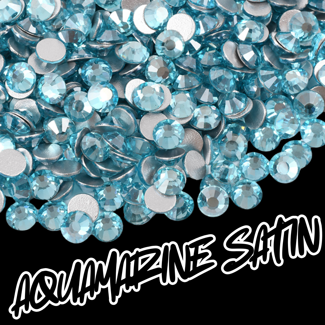 290 Aquamarine Satin - Premium Rhinestones