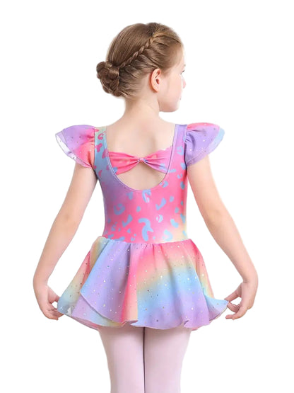 "Rainbow Razzle" Skirted Leotard