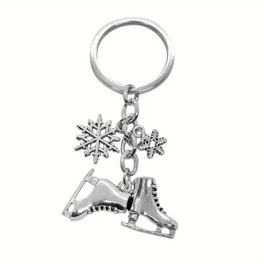 Skates & Snowflakes Key Chain