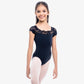 "Tilly" Child Cap Sleeve Leotard with Lace
