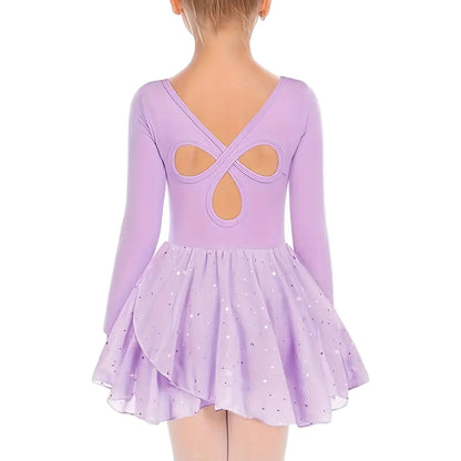 Butterfly Back Sequin Skirted Leotard