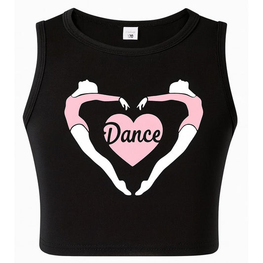 I Heart Dance Cropped Tank