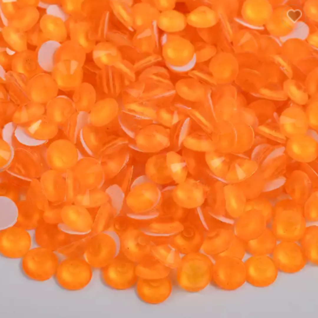 102 Neon Orange - Premium Glass Crystal Flatback Rhinestones
