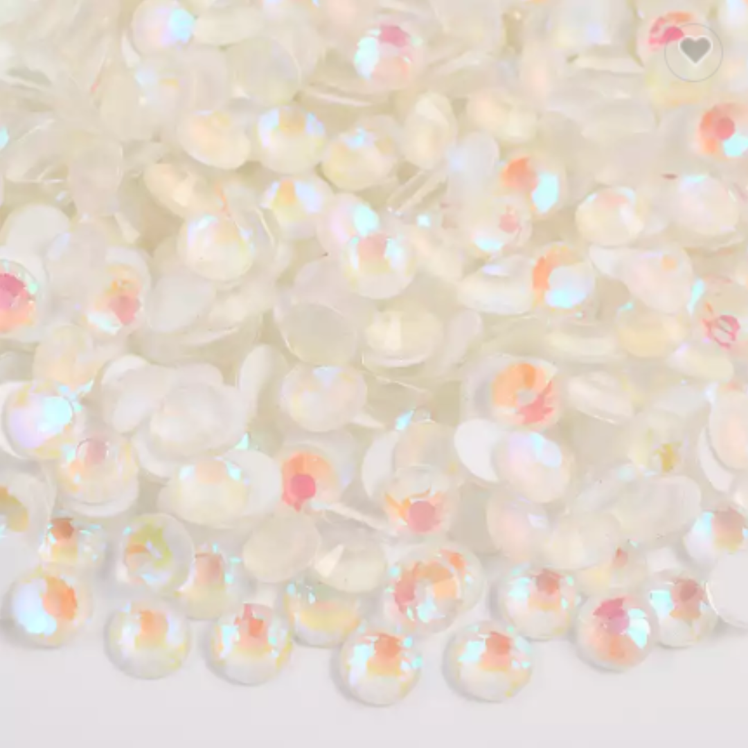104 Luminous White - Premium Glass Crystal Flatback Rhinestones