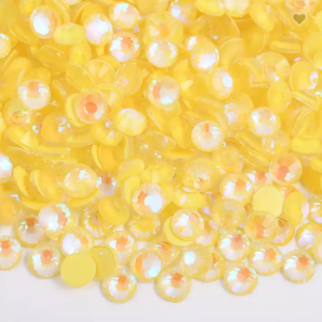 106 Luminous Yellow - Premium Glass Crystal Flatback Rhinestones