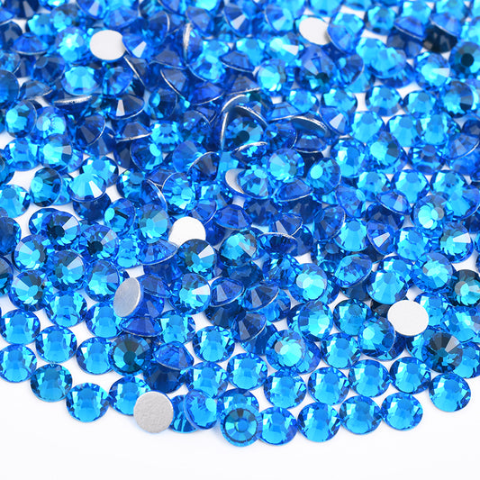 017 Capri Blue - Premium Glass Crystal Flatback Rhinestones
