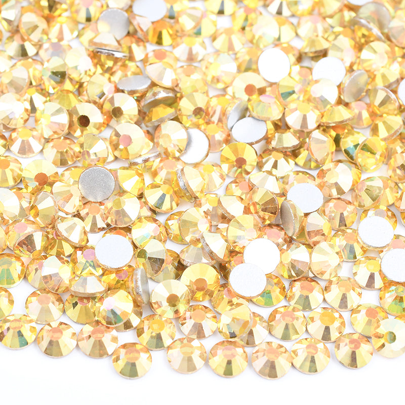 043 Sunshine Gold - Premium Glass Crystal Flatback Rhinestones