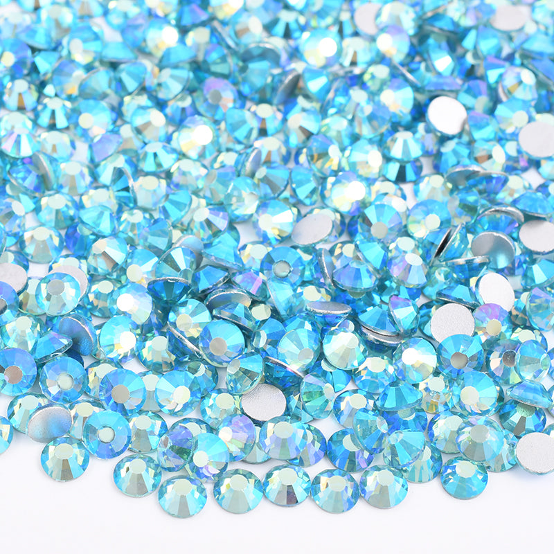 056 Aquamarine AB - Premium Glass Crystal Flatback Rhinestones