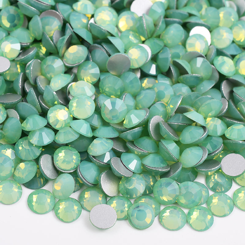 093 Green Opal - Premium Glass Crystal Flatback Rhinestones
