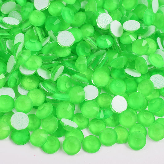 099 Neon Green - Premium Glass Crystal Flatback Rhinestones