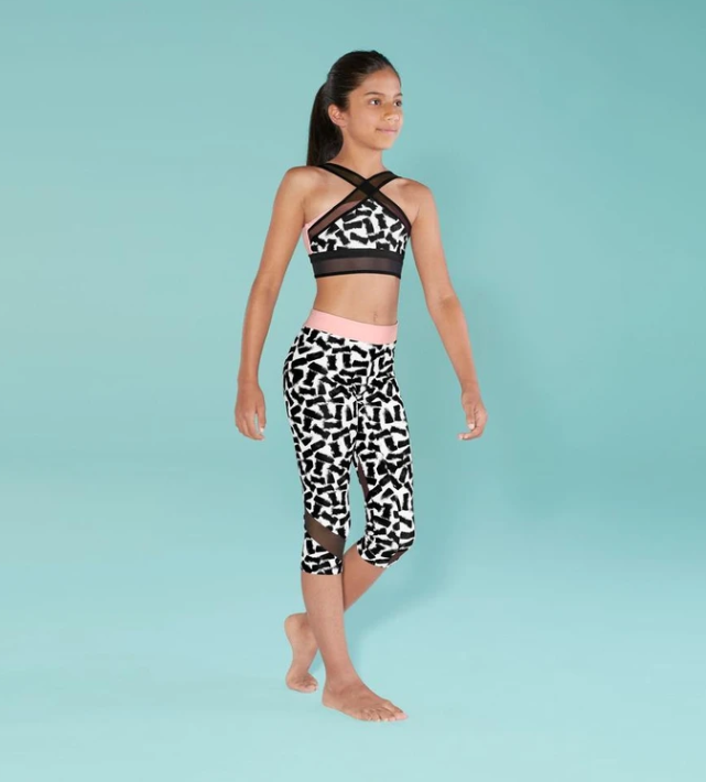 Buy online high quality Bloch Capri Leggings with Mesh Panel - Child - The Movement Boutique - Kelowna