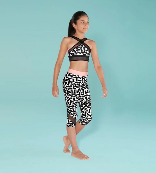 Buy online high quality Bloch Capri Leggings with Mesh Panel - Child - The Movement Boutique - Kelowna