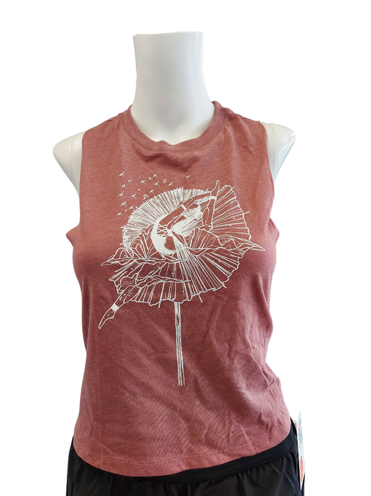 Buy online high quality The MVMNT Printed Racerback Cropped Tank - The Movement Boutique - Kelowna
